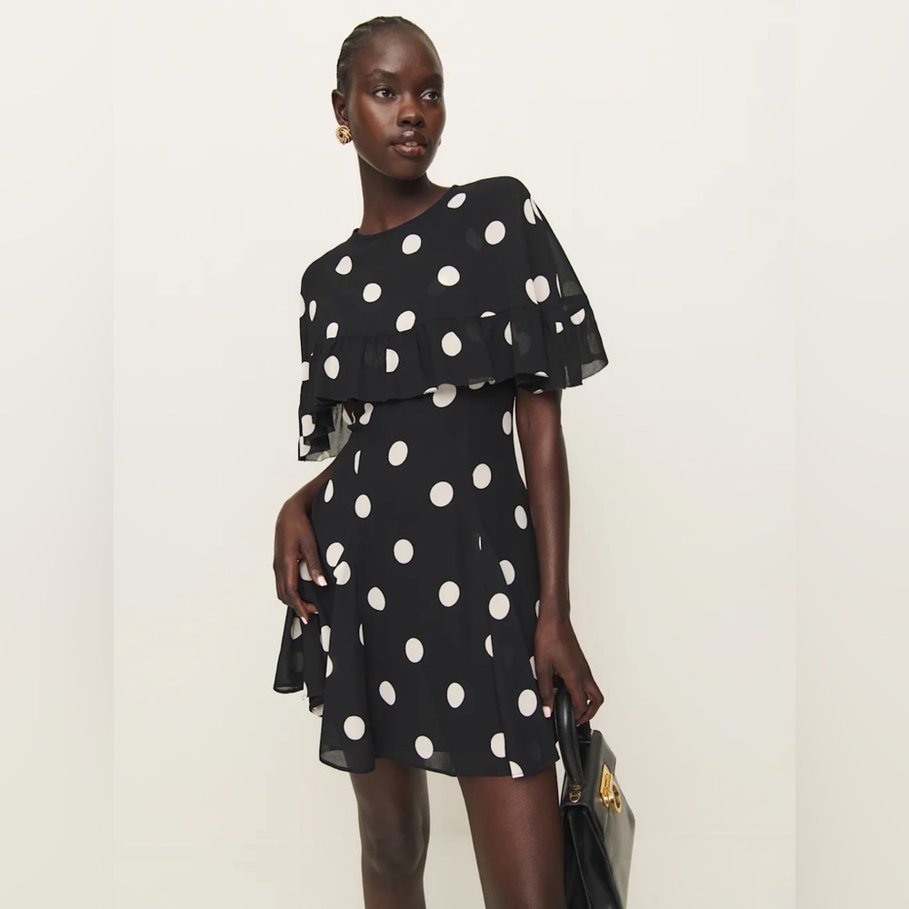 Reformation Zelena Dress Black - Size 2